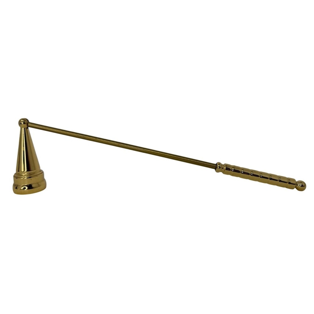 Vintage Polished‎ Brass Candle Snuffer Long Handle Mid Century